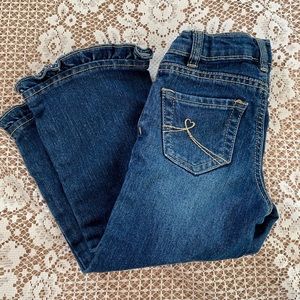 Toddler Girl Jeans with Ruffled Cuff